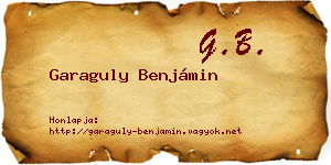Garaguly Benjámin névjegykártya