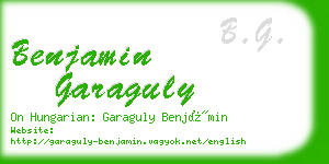 benjamin garaguly business card